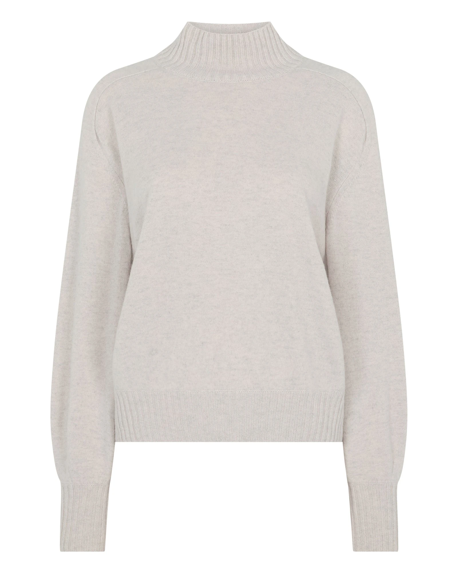 N.Peal Funnel Neck Cashmere Jumper in Pebble Grey N.Peal Funnel Neck Cashmere Jumper in Pebble Grey | Turtlenecks | Luxury Shoes