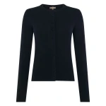 N.Peal Hannah Fur Collar Cashmere Cardigan in Navy Blue | Cardigan | Luxury Shoes 