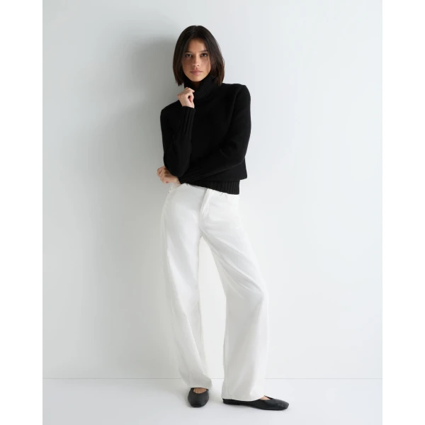 N.Peal Hazel Chunky Roll Neck Cashmere Jumper in Black