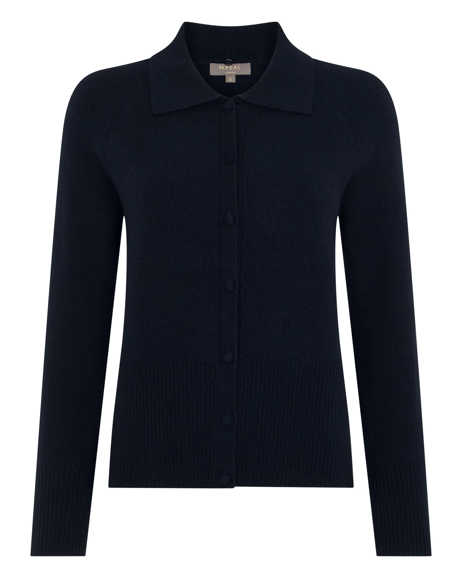 N.Peal Honeycomb Fur Trim Cashmere Cardigan in Navy Blue N.Peal Honeycomb Fur Trim Cashmere Cardigan in Navy Blue | Cardigan | Luxury Shoes