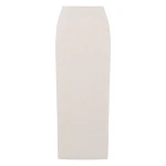 N.Peal Honeycomb Knit Cashmere Skirt in Pebble Grey | Midi Skirts | Luxury Shoes 