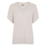 N.Peal Honeycomb Sleeveless Cashmere Jumper in Pebble Grey | Sweaters | Luxury Shoes 
