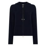 N.Peal Honeycomb Zipper Cashmere Hoodie in Navy Blue | Hoodies | Luxury Shoes 