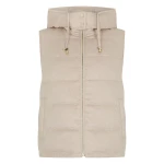 N.Peal Hooded Reversible Fur Gilet in Beige Brown | Vests | Luxury Shoes 