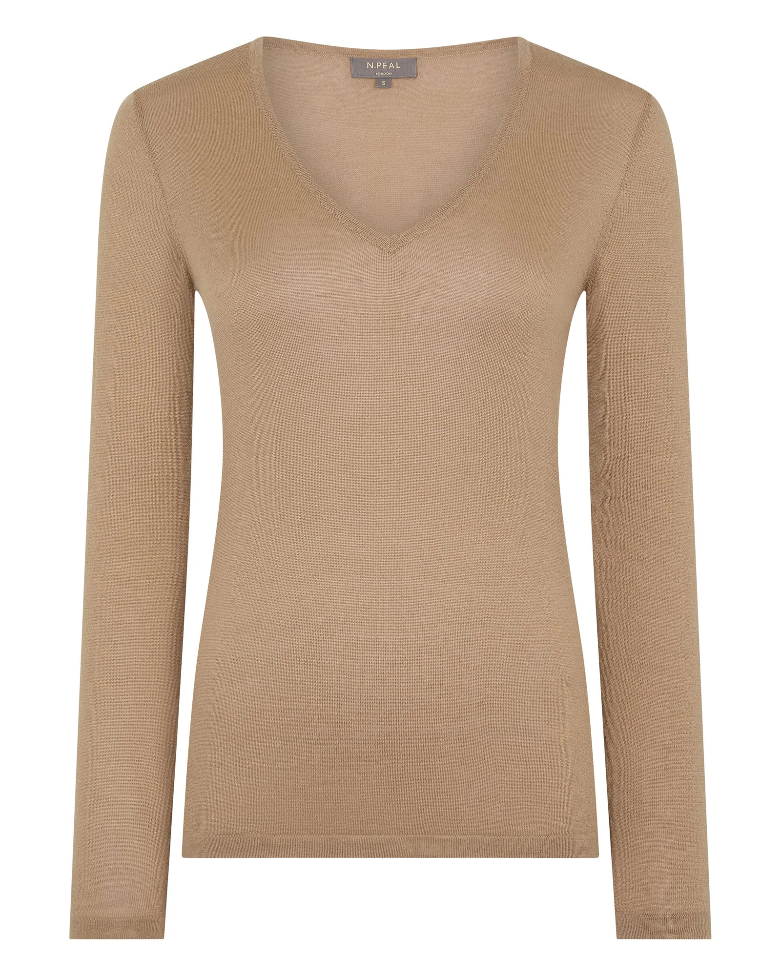 N.Peal Imogen Superfine Cashmere V Neck Jumper in Caramel Brown N.Peal Imogen Superfine Cashmere V Neck Jumper in Caramel Brown | Sweaters | Luxury Shoes