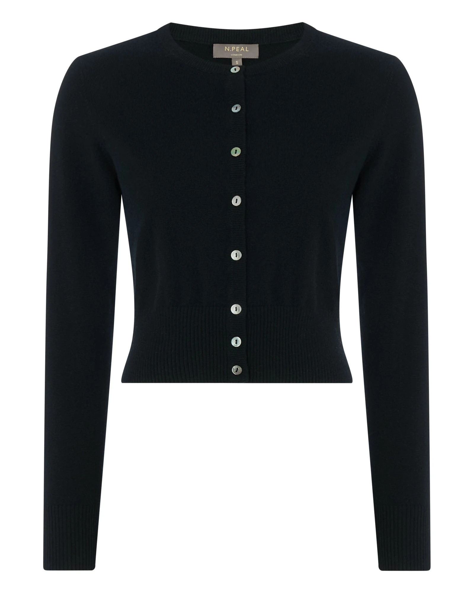 N.Peal Ivy Cropped Cashmere Cardigan in Black N.Peal Ivy Cropped Cashmere Cardigan in Black | Cardigan | Luxury Shoes