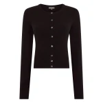 N.Peal Ivy Cropped Cashmere Cardigan in Cocoa Brown | Cardigan | Luxury Shoes 