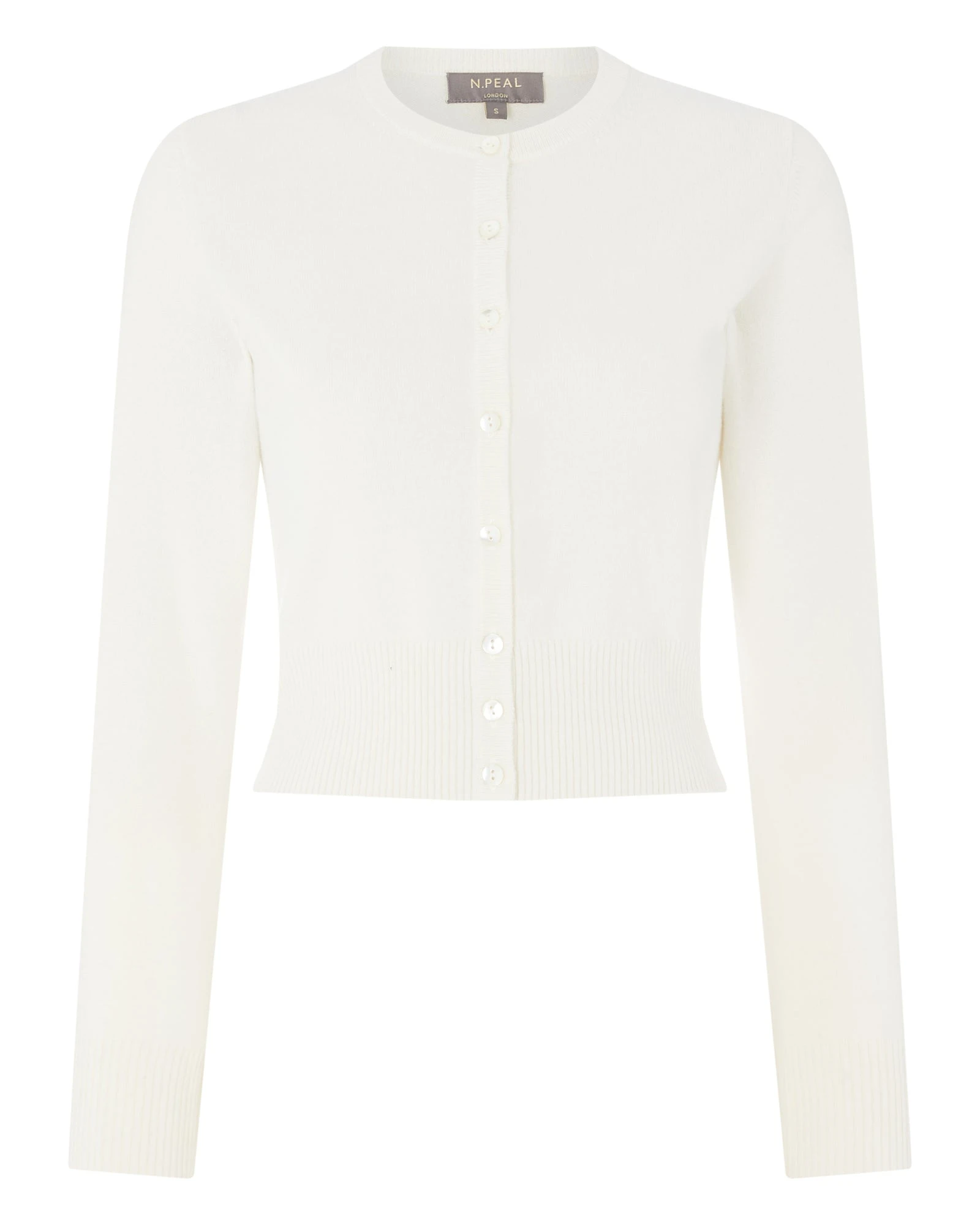 N.Peal Ivy Cropped Cashmere Cardigan in New Ivory White N.Peal Ivy Cropped Cashmere Cardigan in New Ivory White | Cardigan | Luxury Shoes