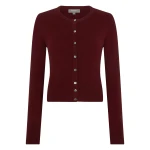 N.Peal Ivy Cropped Cashmere Cardigan in Rustic Red | Cardigan | Luxury Shoes 