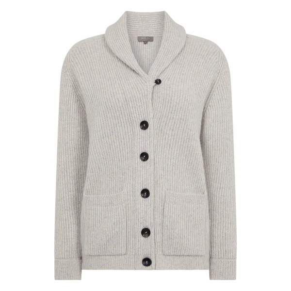 Kensington Cashmere Cardigan in Cashmere Grey Melange