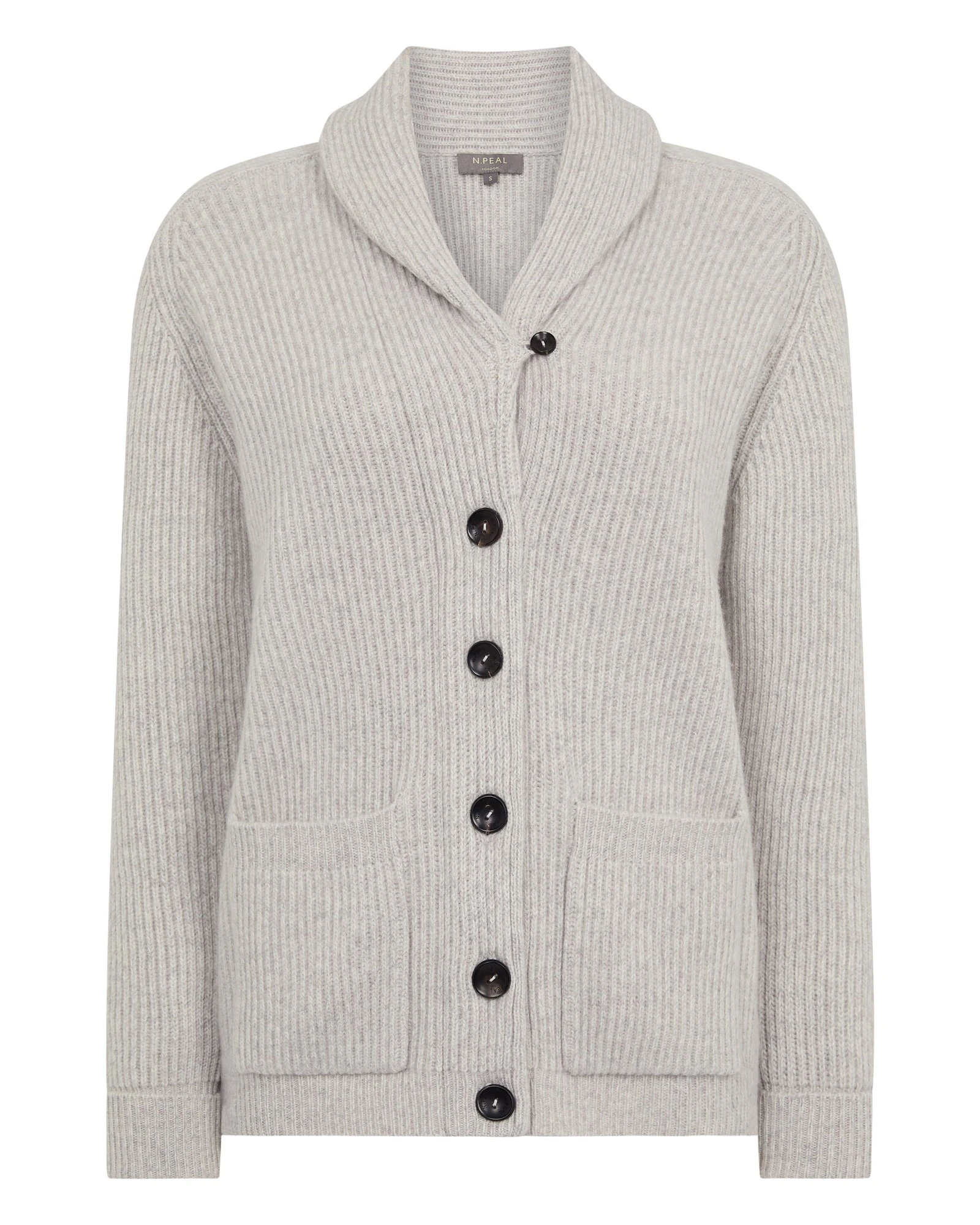 N.Peal Kensington Cashmere Cardigan in Cashmere Grey Melange N.Peal Kensington Cashmere Cardigan in Cashmere Grey Melange | Cardigan | Luxury Shoes