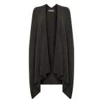 N.Peal Lily Lightweight Cashmere Cape in Grey Moss | Knitwear | Luxury Shoes 