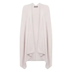 N.Peal Lily Lightweight Cashmere Cape in Snow Grey | Knitwear | Luxury Shoes 