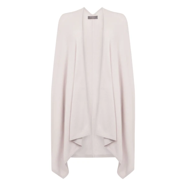 Lily Lightweight Cashmere Cape in Snow Grey