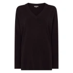 N.Peal Longline V Neck Cashmere Jumper in Cocoa Brown | Sweaters | Luxury Shoes 