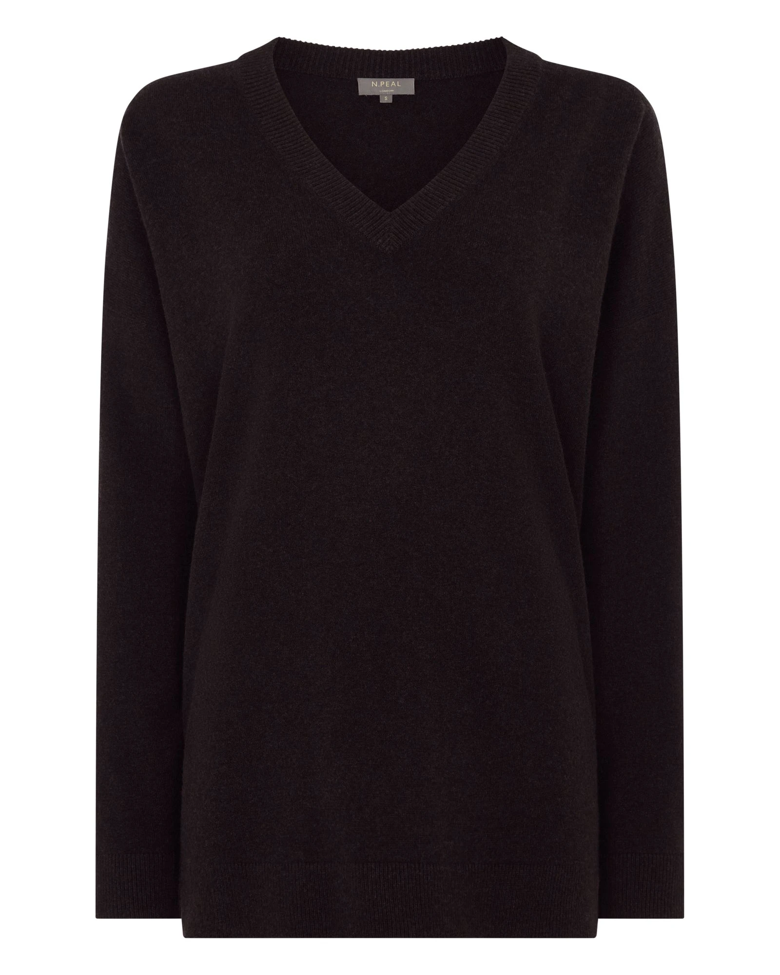 N.Peal Longline V Neck Cashmere Jumper in Cocoa Brown N.Peal Longline V Neck Cashmere Jumper in Cocoa Brown | Sweaters | Luxury Shoes
