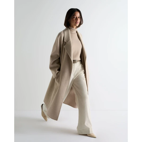 N.Peal Luna Roll Neck Cashmere Jumper in Cashew Brown