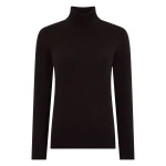N.Peal Luna Roll Neck Cashmere Jumper in Cocoa Brown | Turtlenecks | Luxury Shoes 
