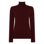 N.Peal Luna Roll Neck Cashmere Jumper in Rustic Red | Turtlenecks | Luxury Shoes 