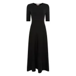 N.Peal Luxe Circle Dress in Black | Maxi Dresses | Luxury Shoes 