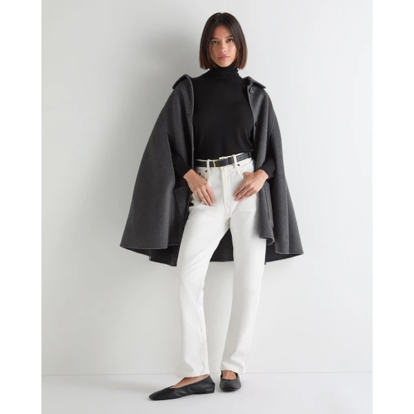 N.Peal Margot Superfine Cashmere Roll Neck Jumper in Black