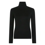 N.Peal Margot Superfine Cashmere Roll Neck Jumper in Black | Turtlenecks | Luxury Shoes 