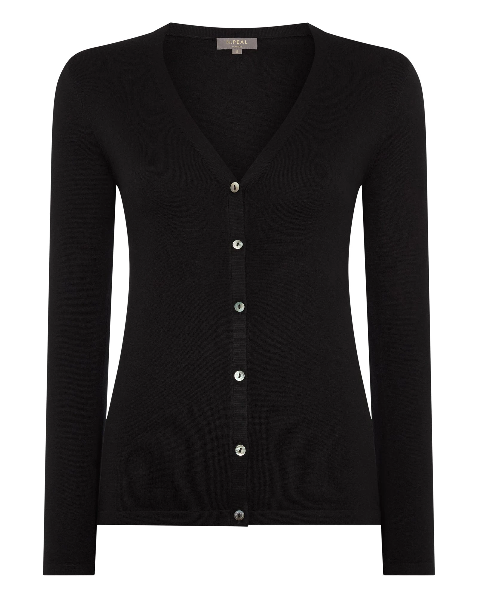 N.Peal Mia Superfine Cashmere V Neck Cardigan in Black N.Peal Mia Superfine Cashmere V Neck Cardigan in Black | Cardigan | Luxury Shoes