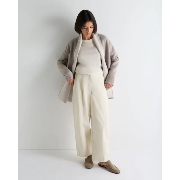 N.Peal Milano Cashmere Cardigan in Oat Grey