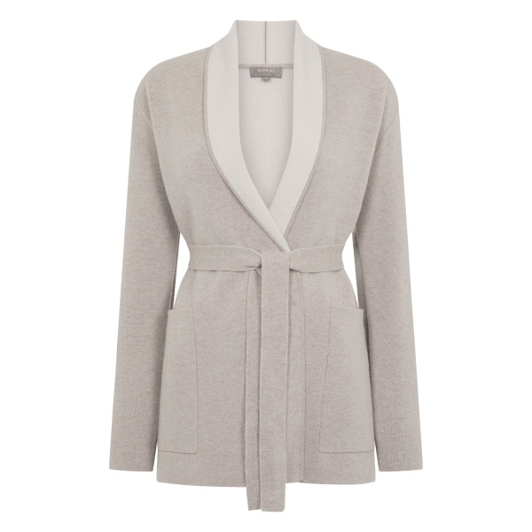 N.Peal Milano Cashmere Cardigan in Oat Grey | Cardigan | Luxury Shoes 