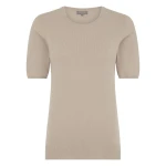 N.Peal Milly Classic Cashmere T-Shirt in Cashew Brown | T-shirts | Luxury Shoes 