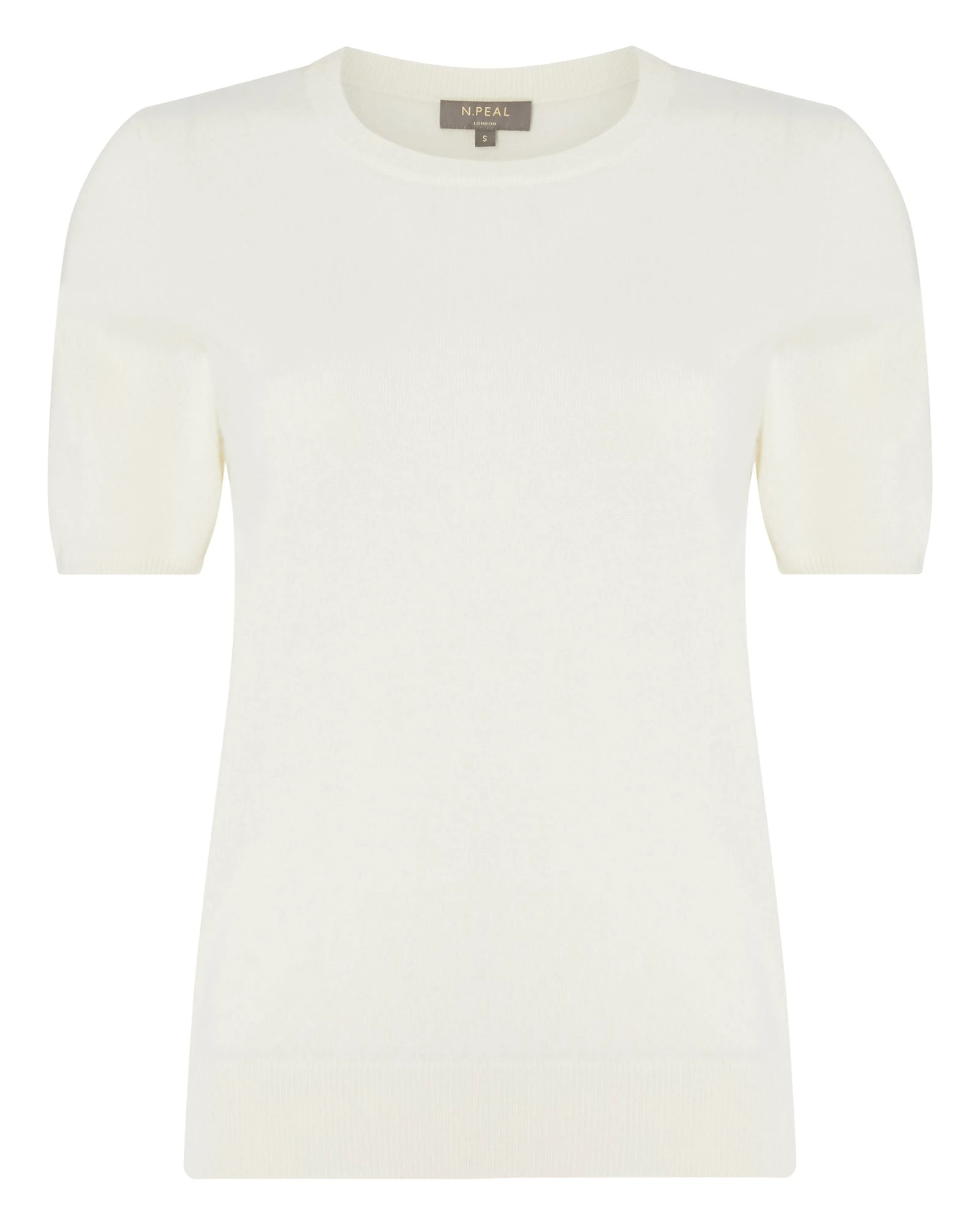 N.Peal Milly Classic Cashmere T-Shirt in New Ivory White N.Peal Milly Classic Cashmere T-Shirt in New Ivory White | T-shirts | Luxury Shoes