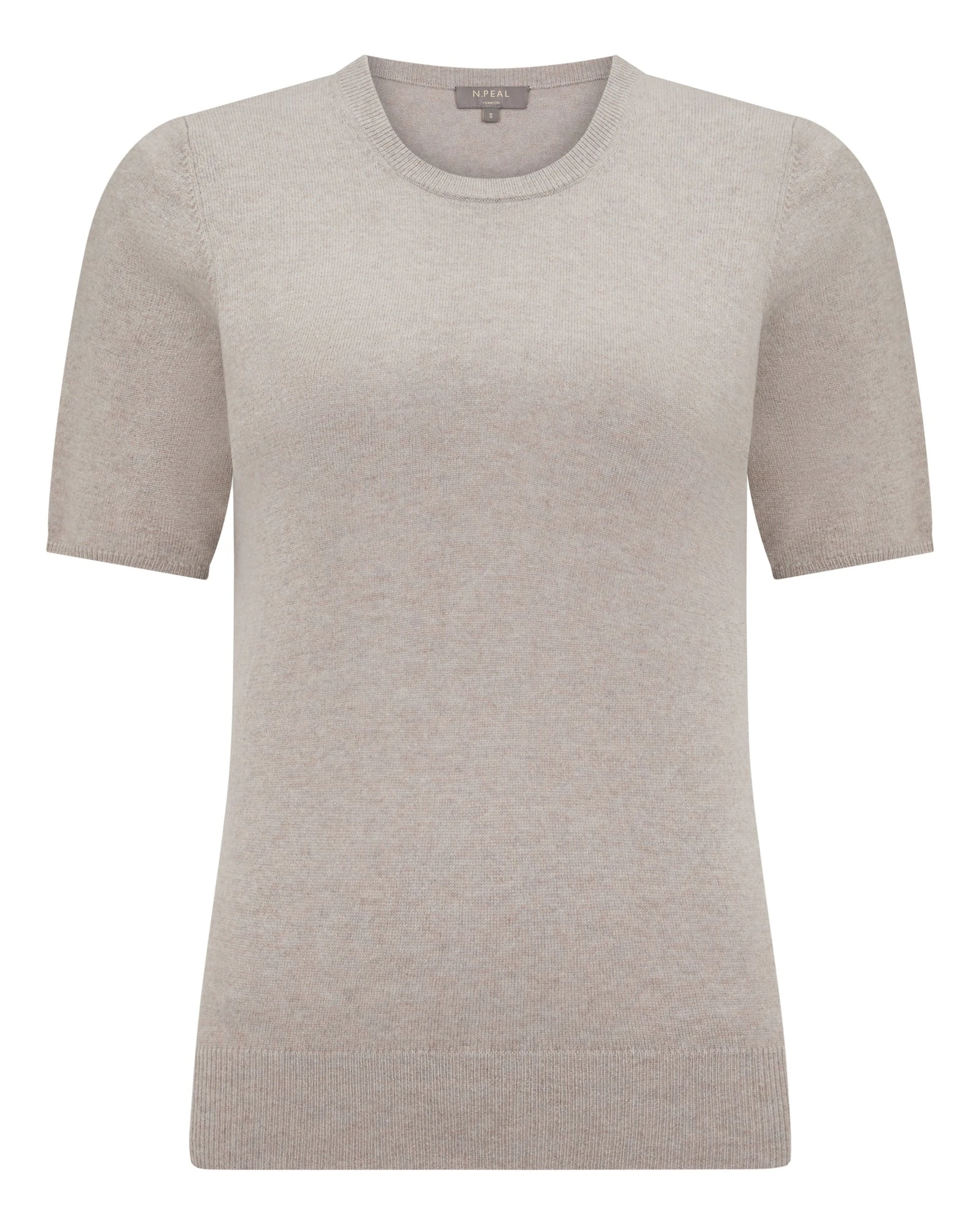 N.Peal Milly Classic Cashmere T-Shirt in Oat Grey N.Peal Milly Classic Cashmere T-Shirt in Oat Grey | T-shirts | Luxury Shoes