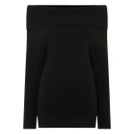 N.Peal Off-The-Shoulder Cashmere Jumper in Black | Sweaters | Luxury Shoes 