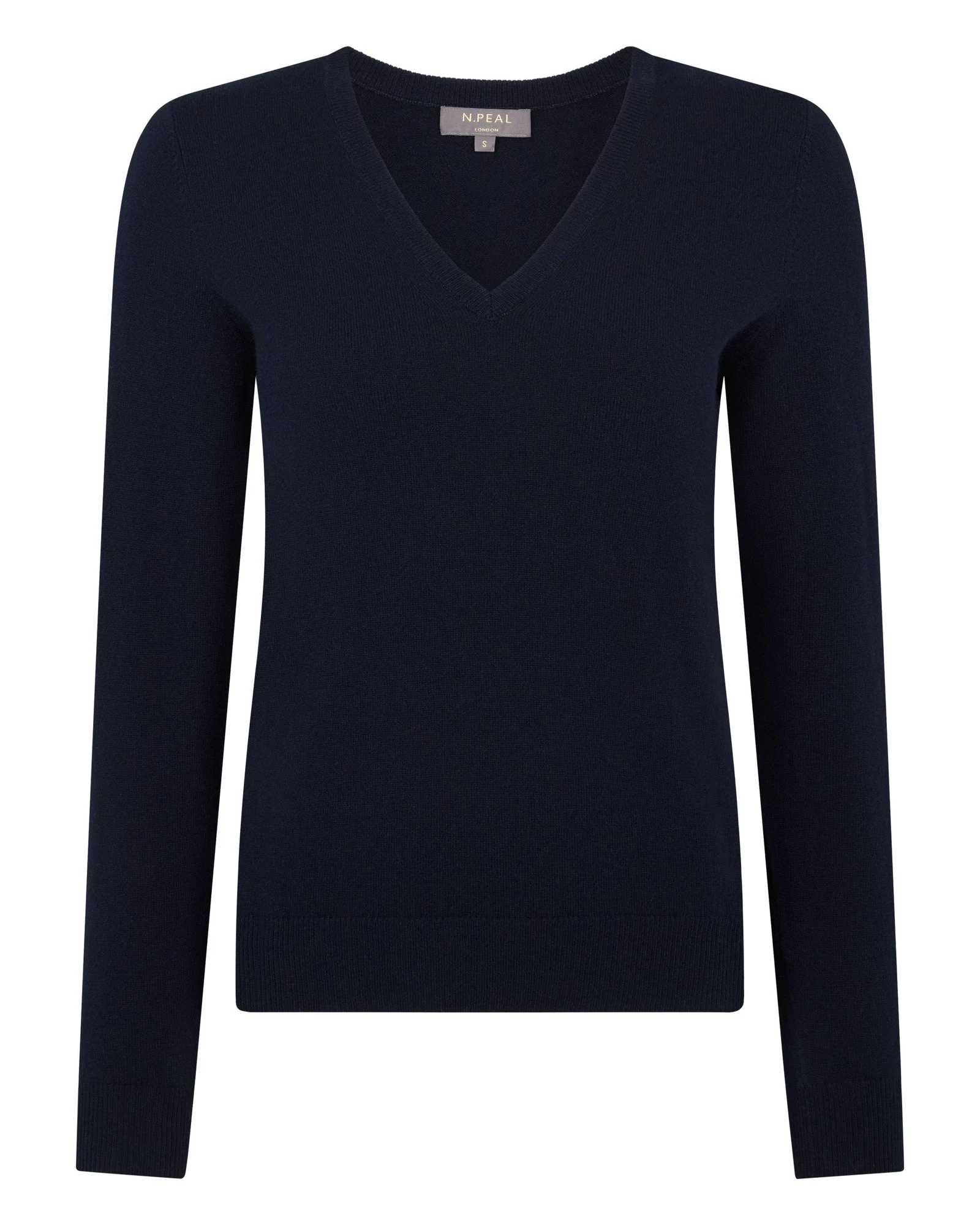 N.Peal Phoebe V Neck Cashmere Jumper in Navy Blue N.Peal Phoebe V Neck Cashmere Jumper in Navy Blue | Sweaters | Luxury Shoes