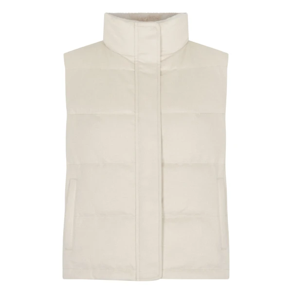 Reversible Fur Gilet in Natural Brown