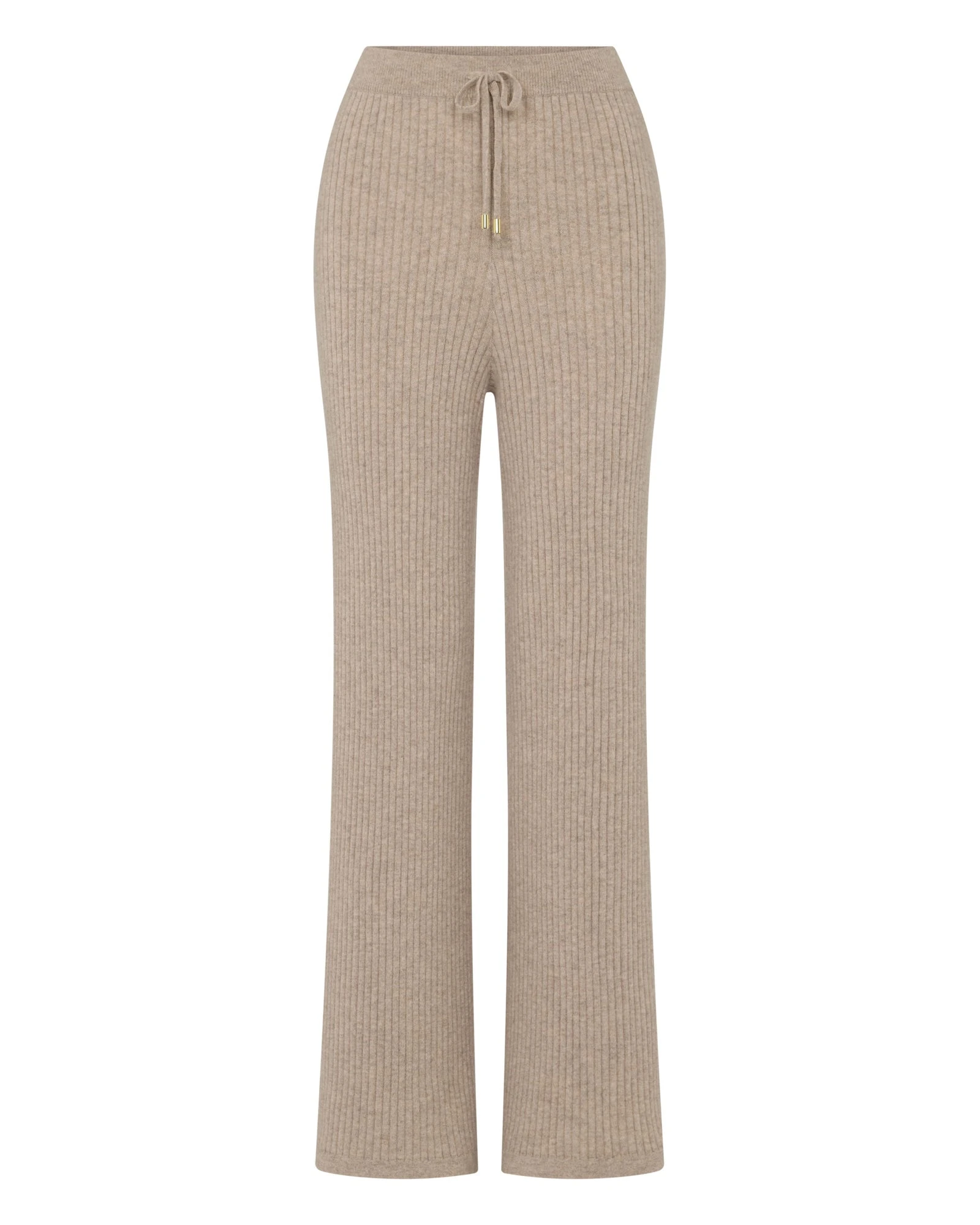 N.Peal Ribbed Wide Leg Cashmere Trousers in Oatmeal Brown N.Peal Ribbed Wide Leg Cashmere Trousers in Oatmeal Brown | Wide leg pants | Luxury Shoes