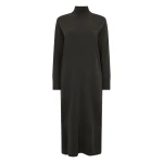 N.Peal Roll Neck Cashmere Jumper Dress in Grey Moss | Midi Dresses | Luxury Shoes 