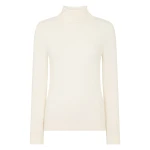 N.Peal Roll Neck Cashmere Jumper in New Ivory White | Turtlenecks | Luxury Shoes 
