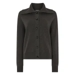 N.Peal Sailor Collar Cashmere Cardigan in Grey Moss | Cardigan | Luxury Shoes 