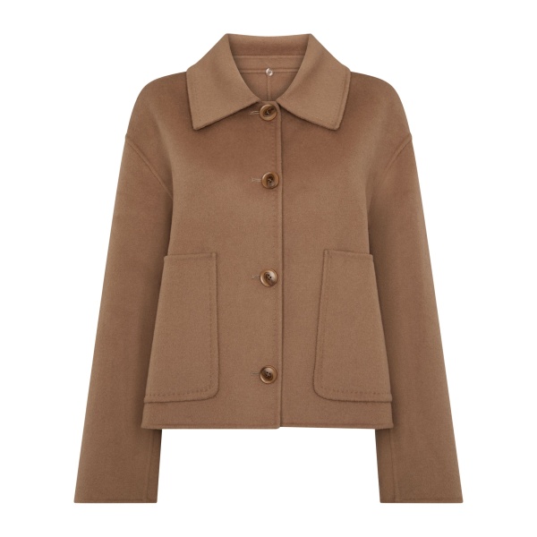 N.Peal Shearling Collar Jacket in Camel Brown | Jackets | Luxury Shoes 
