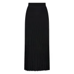 N.Peal Superfine Pleated Cashmere Silk Skirt in Black | Pleated Skirts | Luxury Shoes 
