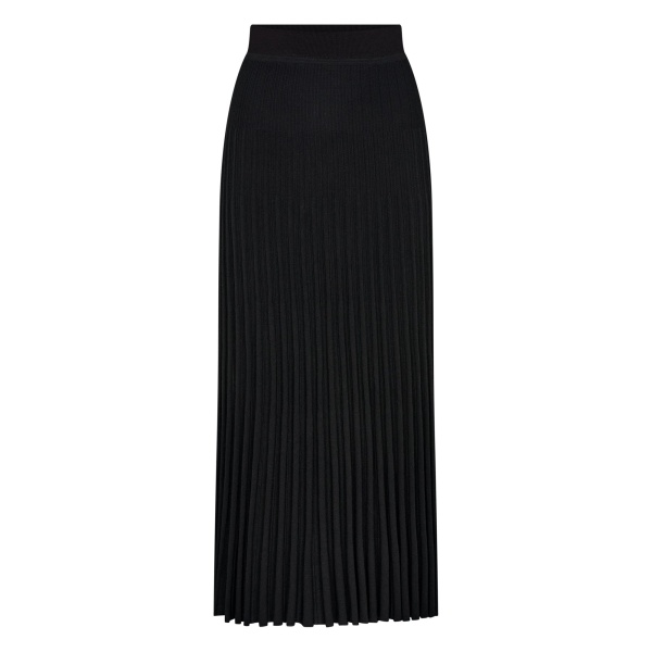 N.Peal Superfine Pleated Cashmere Silk Skirt in Black | Pleated Skirts | Luxury Shoes 