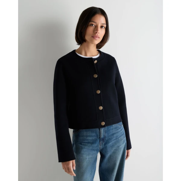 N.Peal Suzy Tailored Jacket in Dark Navy Blue