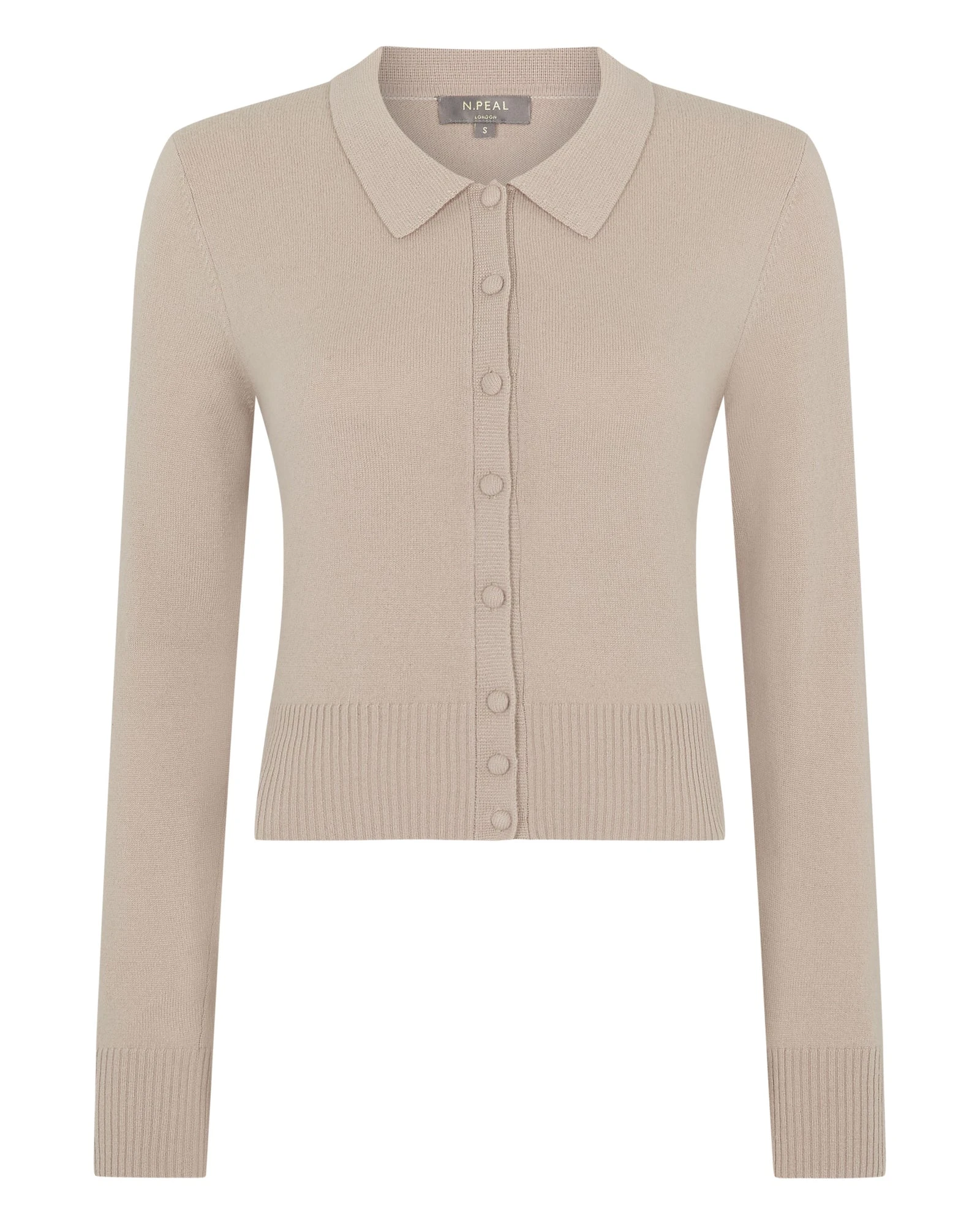 N.Peal Thea Collared Cashmere Cardigan in Cashew Brown N.Peal Thea Collared Cashmere Cardigan in Cashew Brown | Cardigan | Luxury Shoes