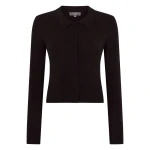 N.Peal Thea Collared Cashmere Cardigan in Cocoa Brown | Cardigan | Luxury Shoes 