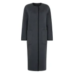 N.Peal Wool Silk Blend Coat in Charcoal Grey | Wool Coat | Luxury Shoes 