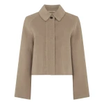 N.Peal Wool Silk Blend Jacket in Dark Beige Brown | Blazers | Luxury Shoes 