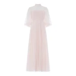 Needle and Thread Amaya Shimmer Long Sleeve Gown in Soft Peony | Evening Gowns | Luxury Shoes 