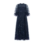 Needle and Thread Constellation Ankle Gown in Navy | Evening Gowns | Luxury Shoes 