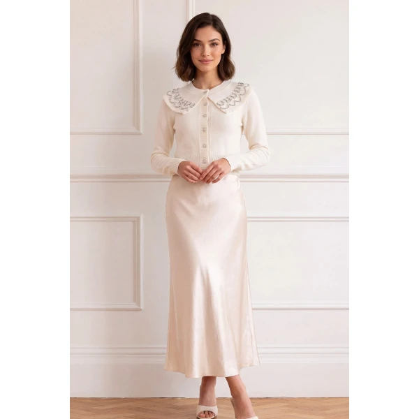 Needle & Thread Ivory knitwear